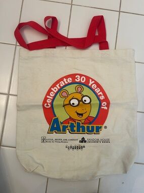 Arthur 30th Anniversary Canvas Tote with Red Handles